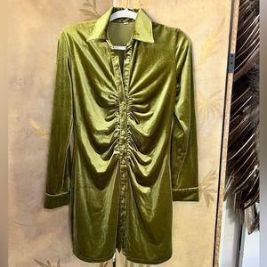 Velvet Green Dress Large